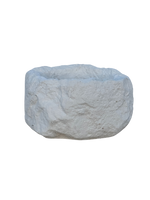 Vaso Sasso Tondo Alto - Bianco - Notaro Manufatti