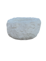 Vaso Sasso Tondo Alto - Bianco - Notaro Manufatti