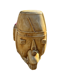 Ape Piaggio Porta Vaso in Cemento Giallo Antichizzato Artigianale