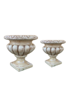 Vaso Ciano Anticato Marrone - Notaro Manufatti
