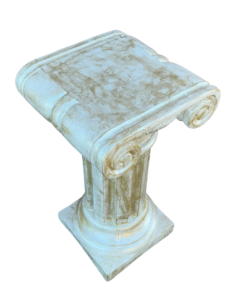 Colonna Capitello Arosio Pitturato Bianco madreperla con sfumature dorate - Notaro Manufatti