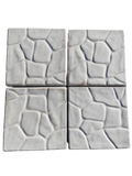 Set di 4 Marmette per Ombrellone 50x50 in Cemento Bianco – Effetto Roccia - Notaro Manufatti