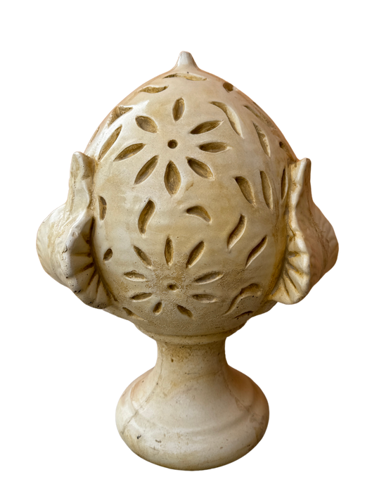 Pigna o Pumo Pugliese con Tre Foglie Anticato Giallo - Notaro Manufatti