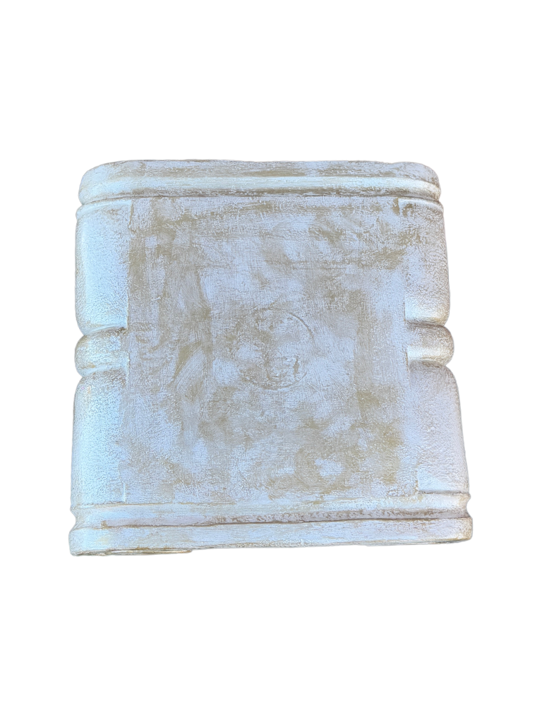 Colonna Capitello Arosio Pitturato Bianco madreperla con sfumature dorate - Notaro Manufatti