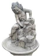 Fontana Ekinops con Base Vinci Anticata Grigia - Notaro Manufatti