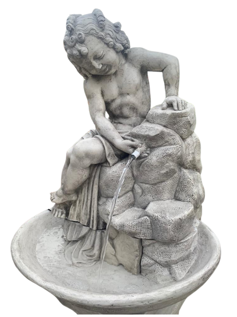 Fontana Ekinops con Base Vinci Anticata Grigia - Notaro Manufatti