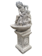 Fontana Ekinops con Base Vinci Anticata Grigia - Notaro Manufatti