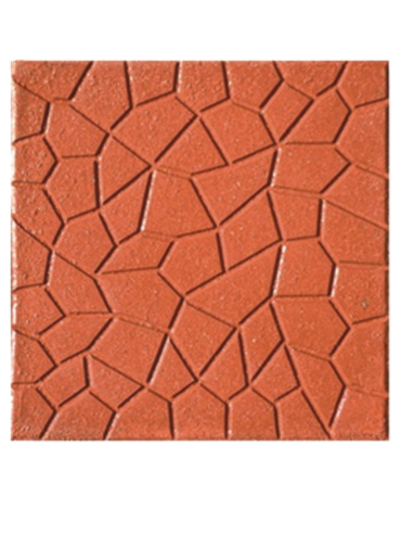 Mattone da marciapiede modello "Zampa Di Gallina" Rosso - Notaro Manufatti