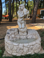 Fontana Laghetto Piccolo con Porta Vaso - Notaro Manufatti