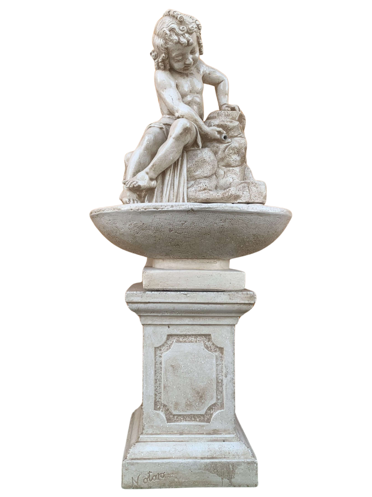 Fontana Ekinops con base Vinci Anticata Beige - Notaro Manufatti