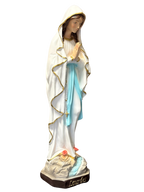 Statua della Madonna di Lourdes in Vetroresina – Dipinta a Mano - Notaro Manufatti