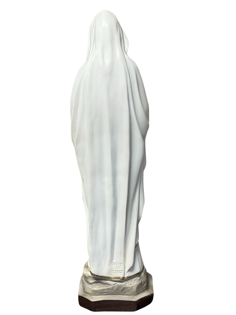 Statua della Madonna di Lourdes in Vetroresina – Dipinta a Mano - Notaro Manufatti