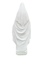 Madonna Immacolata Miracolosa Base Quadrata in Cemento H60 - Bianco - Notaro Manufatti