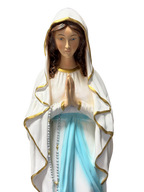 Statua della Madonna di Lourdes in Vetroresina – Dipinta a Mano - Notaro Manufatti