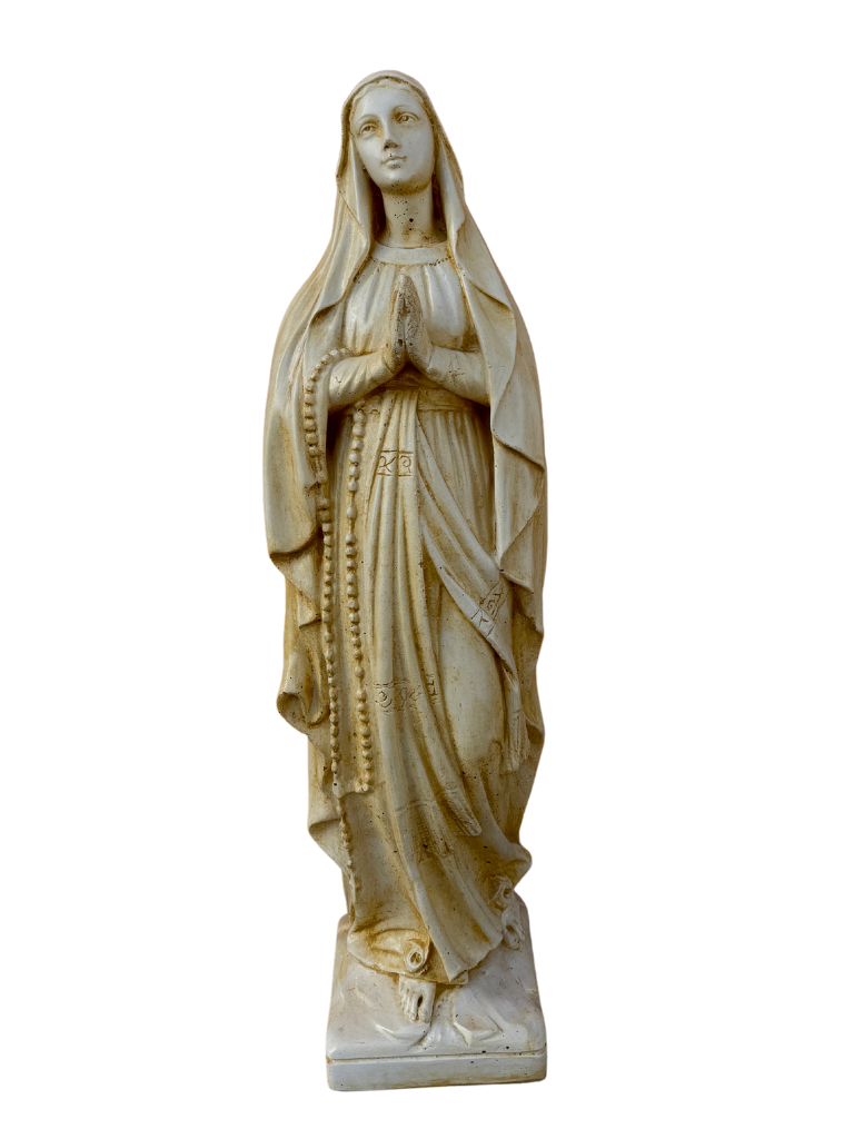 Madonna Lourdes 80 cm Anticata Gialla - Notaro Manufatti