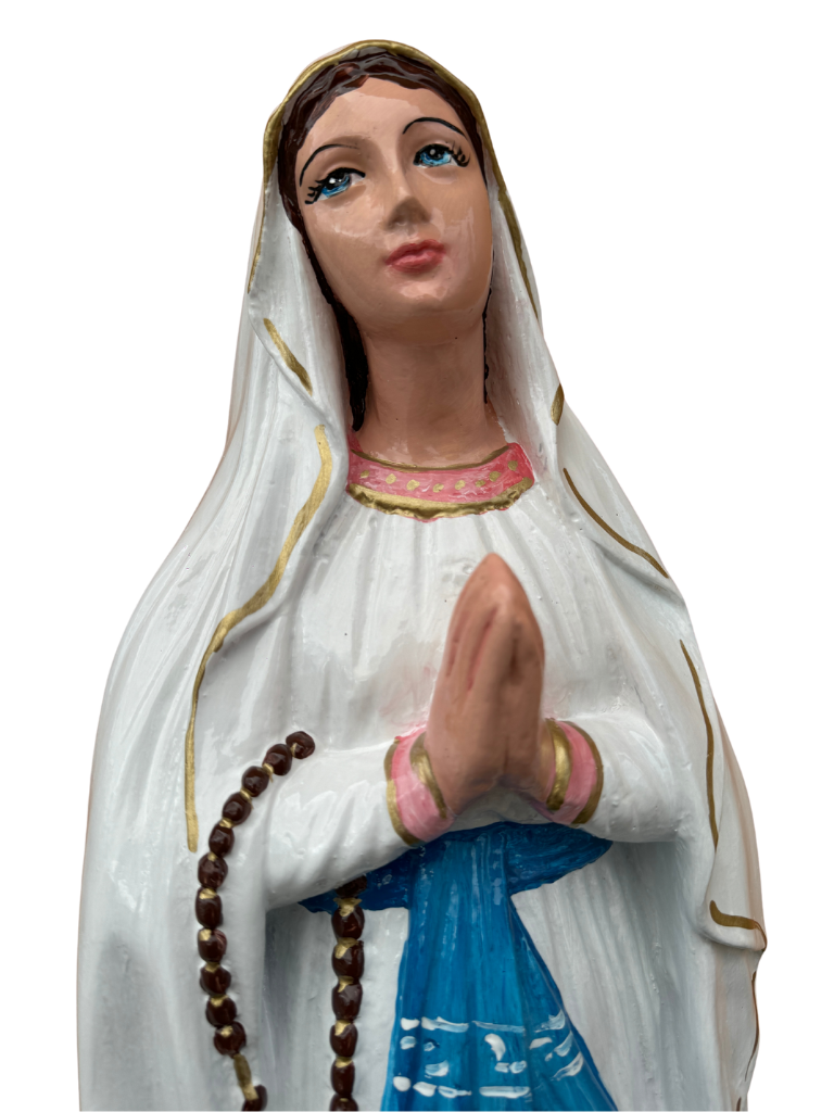 Madonna di Lourdes in Cemento 80 cm – Lavorazione Artigianale a Colori - Notaro Manufatti