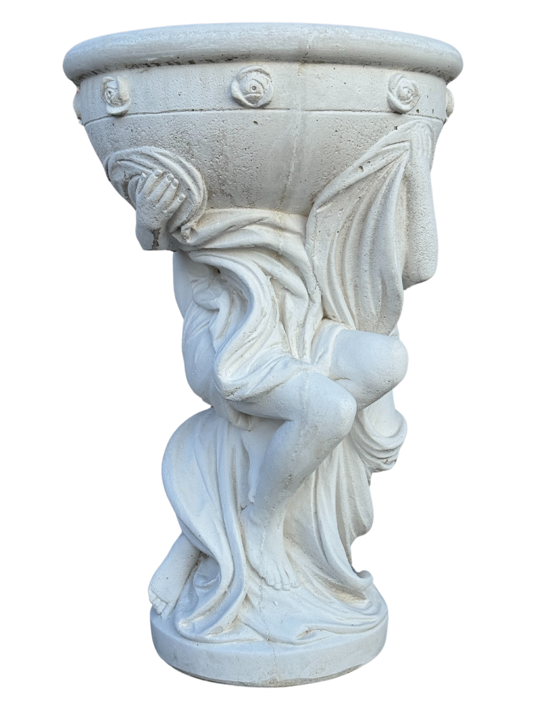 Porta Vaso Amore e Psiche - Bianco - Notaro Manufatti