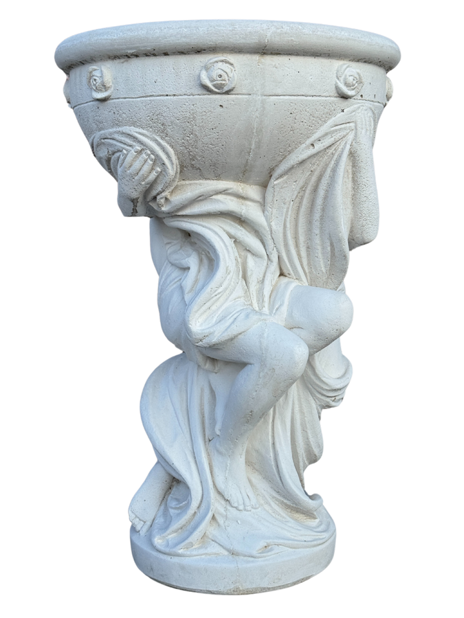 Porta Vaso Amore e Psiche - Bianco