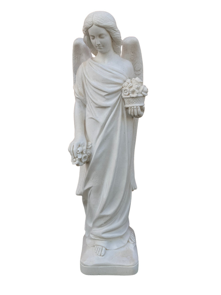 Angelo con Fiori - Bianco - Notaro Manufatti