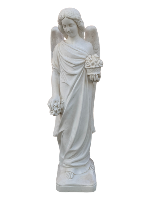 Angelo con Fiori - Bianco - Notaro Manufatti