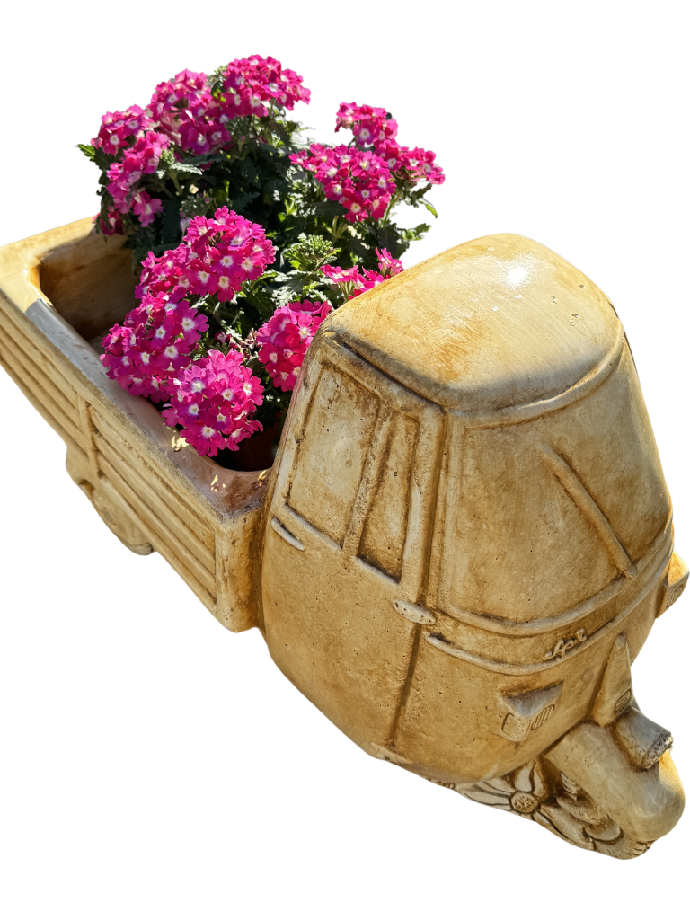 Ape Piaggio Porta Vaso Anticato Giallo - Notaro Manufatti