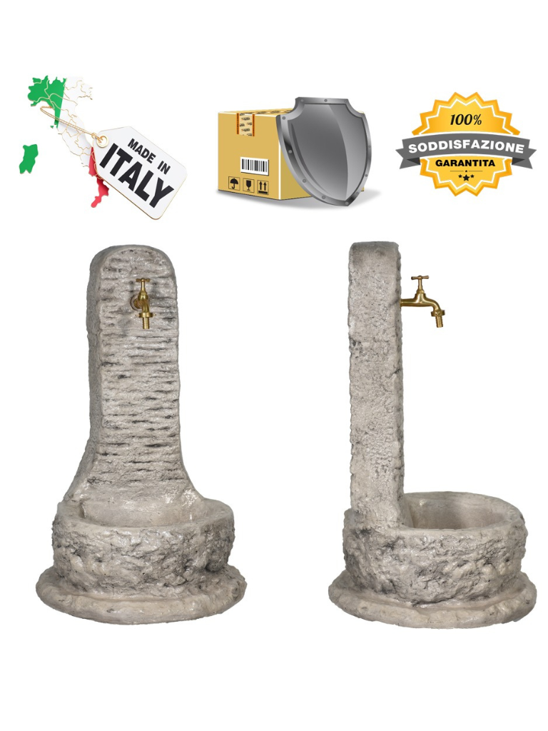 Fontana a Colonna Elodie Anticata Grigia - Notaro Manufatti
