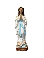 Statua della Madonna di Lourdes in Vetroresina – Dipinta a Mano - Notaro Manufatti