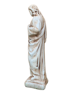 Sacro Cuore In Cemento 40H Anticato Marrone - Notaro Manufatti