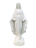 Madonna Immacolata Miracolosa in Cemento H40 - Bianco - Notaro Manufatti