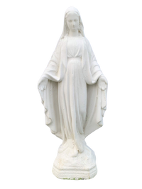 Madonna Immacolata Miracolosa in Cemento H40 - Bianco