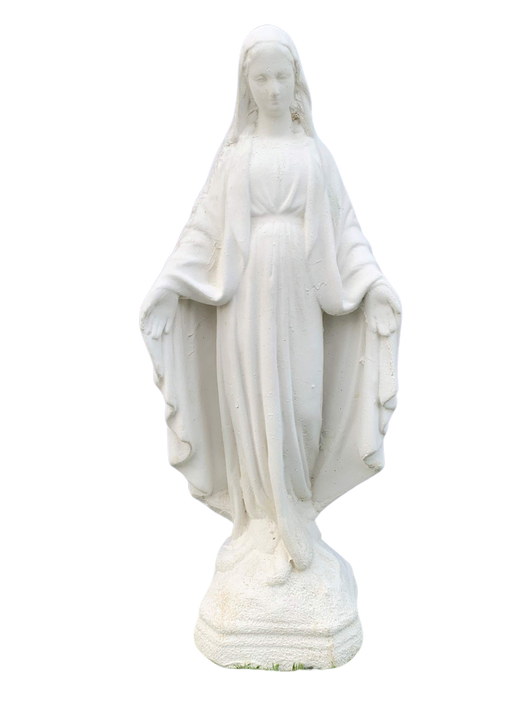 Madonna Immacolata Miracolosa in Cemento H40 - Bianco - Notaro Manufatti