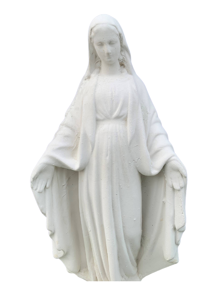 Madonna Immacolata Miracolosa in Cemento H40 - Bianco - Notaro Manufatti