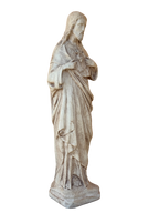 Sacro Cuore In Cemento 60H Anticato Marrone