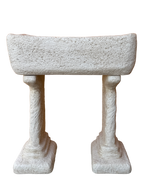 Lavabo Rustico in Cemento Anticato Beige - Stile Artigianale e Resistente - Notaro Manufatti