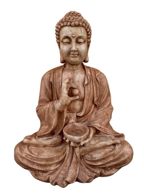 Buddha Gigante Anticato Marrone - Notaro Manufatti