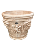 Vaso Leone Gigante Anticato Marrone - Notaro Manufatti