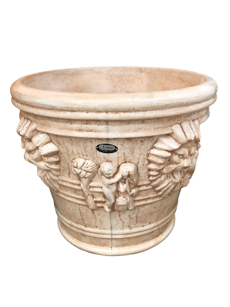 Vaso Leone Gigante Anticato Marrone - Notaro Manufatti
