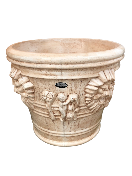 Vaso Leone Gigante Anticato Marrone - Notaro Manufatti