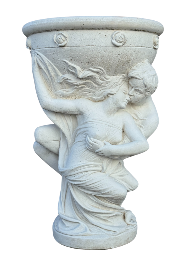 Porta Vaso Amore e Psiche - Bianco