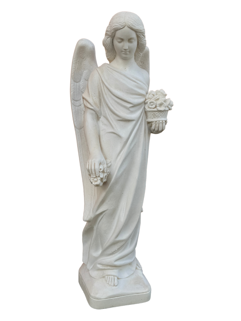 Angelo con Fiori - Bianco - Notaro Manufatti