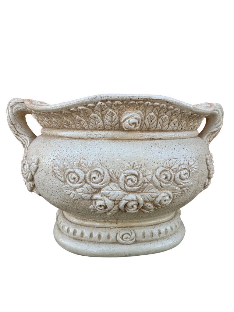 Vaso Sofi' Ovale Anticato Beige - Notaro Manufatti