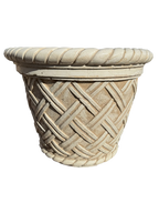 Vaso Renazzo Tondo Grande Anticato Beige - Notaro Manufatti