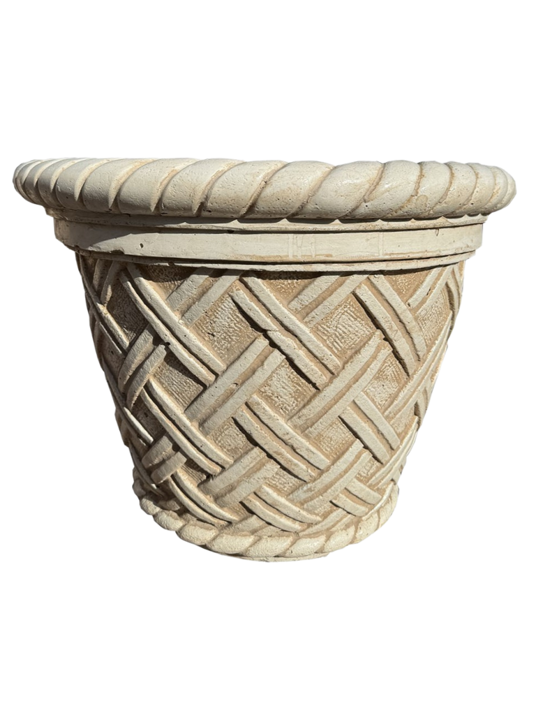 Vaso Renazzo Tondo Grande Anticato Beige - Notaro Manufatti