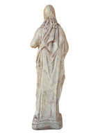 Sacro Cuore In Cemento 60H Anticato Marrone