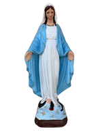 Madonna Immacolata Miracolosa in Cemento H40 - Lavorazione Artigianale a Colori - Notaro Manufatti