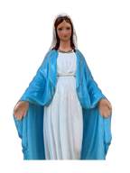 Madonna Immacolata Miracolosa in Cemento H40 - Lavorazione Artigianale a Colori - Notaro Manufatti