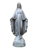 Madonna Immacolata Miracolosa in Cemento H40 Anticata Grigia - Notaro Manufatti