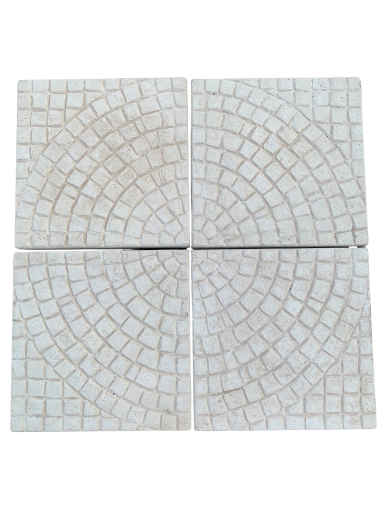 Set di 4 Mattoni per Ombrellone cm. 50x50 - Beige Anticato - Notaro Manufatti