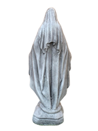 Madonna Immacolata Miracolosa in Cemento H40 Anticata Grigia - Notaro Manufatti