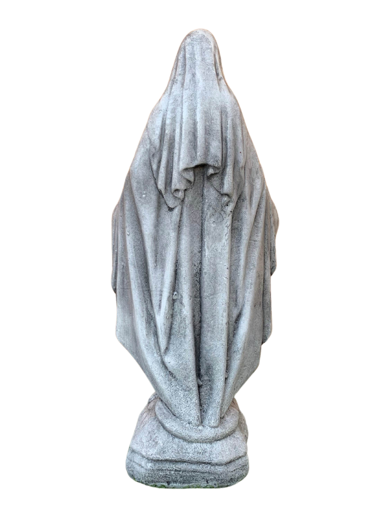 Madonna Immacolata Miracolosa in Cemento H40 Anticata Grigia - Notaro Manufatti